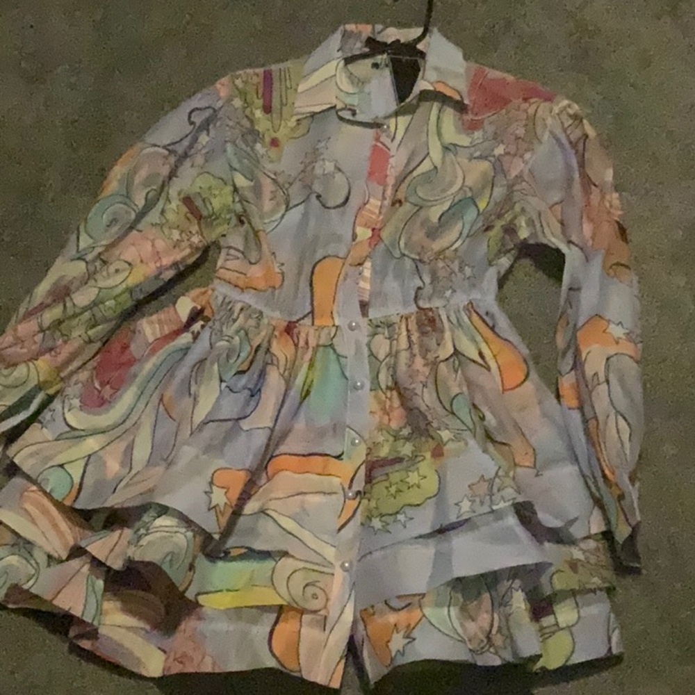 Colorful Abstract Print Dress